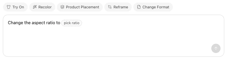 Nightjar Edit Reframe shortcut chip in the Edit tab