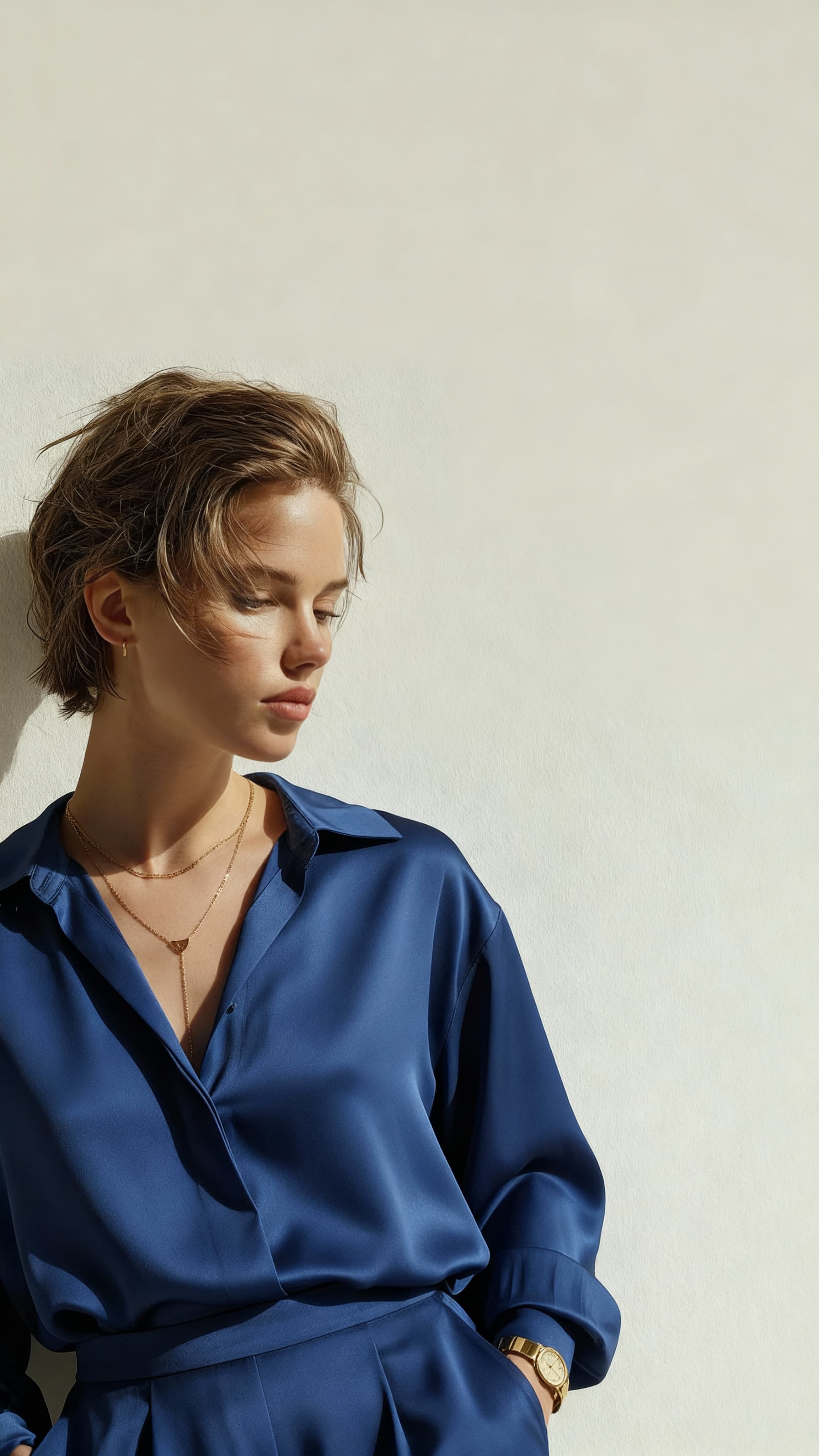 A stunningly beautiful and realistic looking AI image made with nightjar AI, it shows a perfectly detailed supermodel, posing like she is in a professional photoshoot. The picture looks like it was taken straight out of a vogue magazine cover.