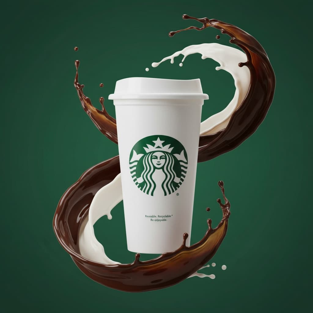 Photorealistic AI commercial product photography with dynamic liquid splash effect on vibrant green background showing motion and energy