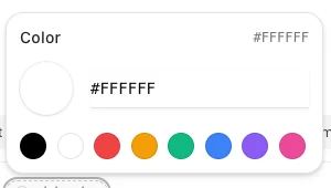 Nightjar Edit color picker with hex input and preset color swatches