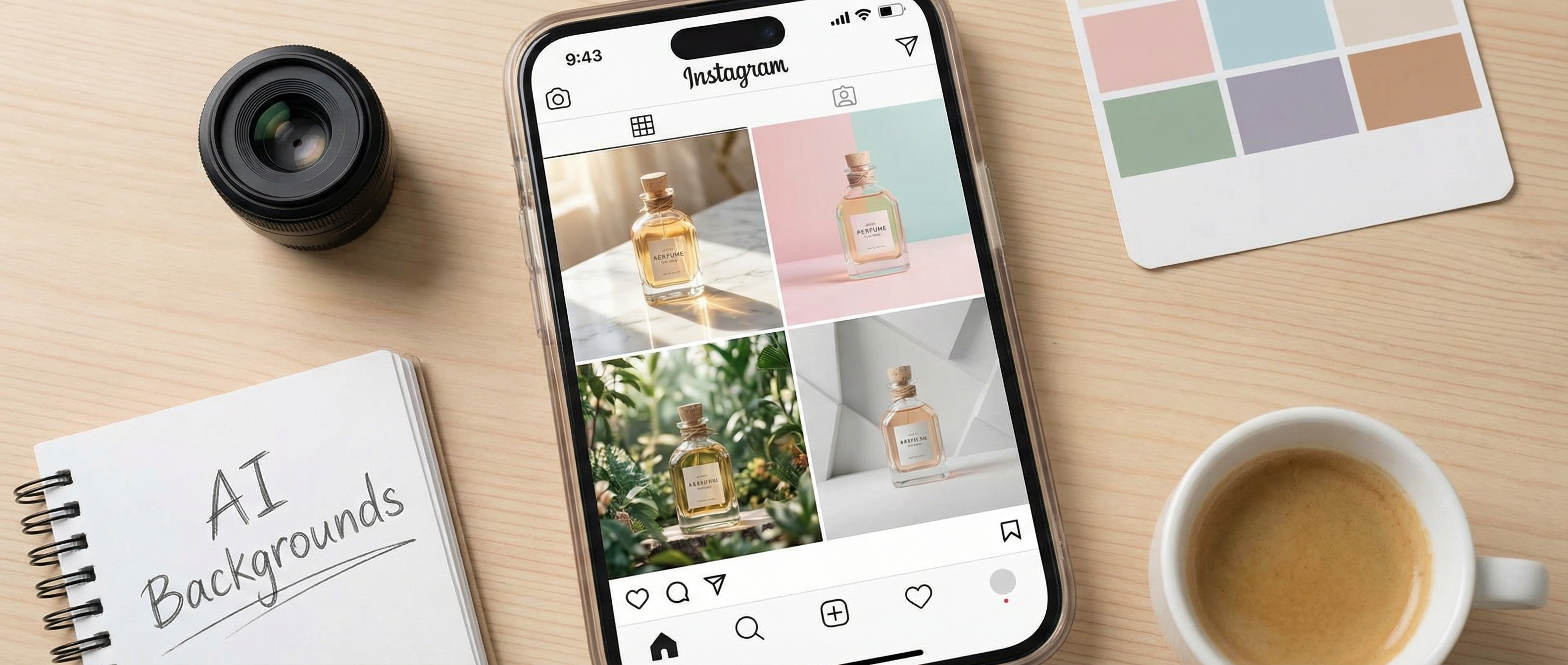 AI Backgrounds for Instagram: How to Create Consistent Product Photos