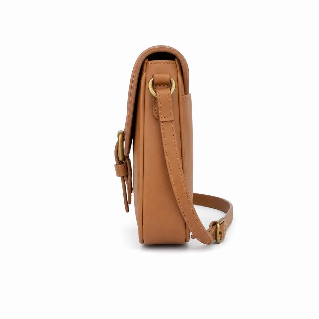 The same tan leather bag in the side listing photo, pulled from a product page